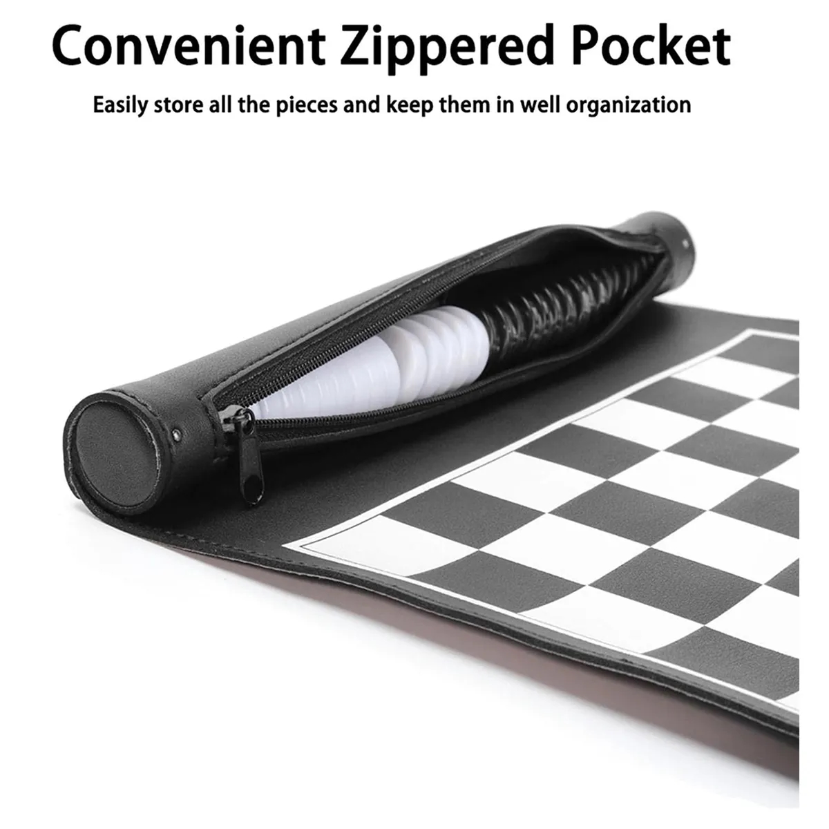 Folding Portable Travel Camping Board Games Chess Checkers 5