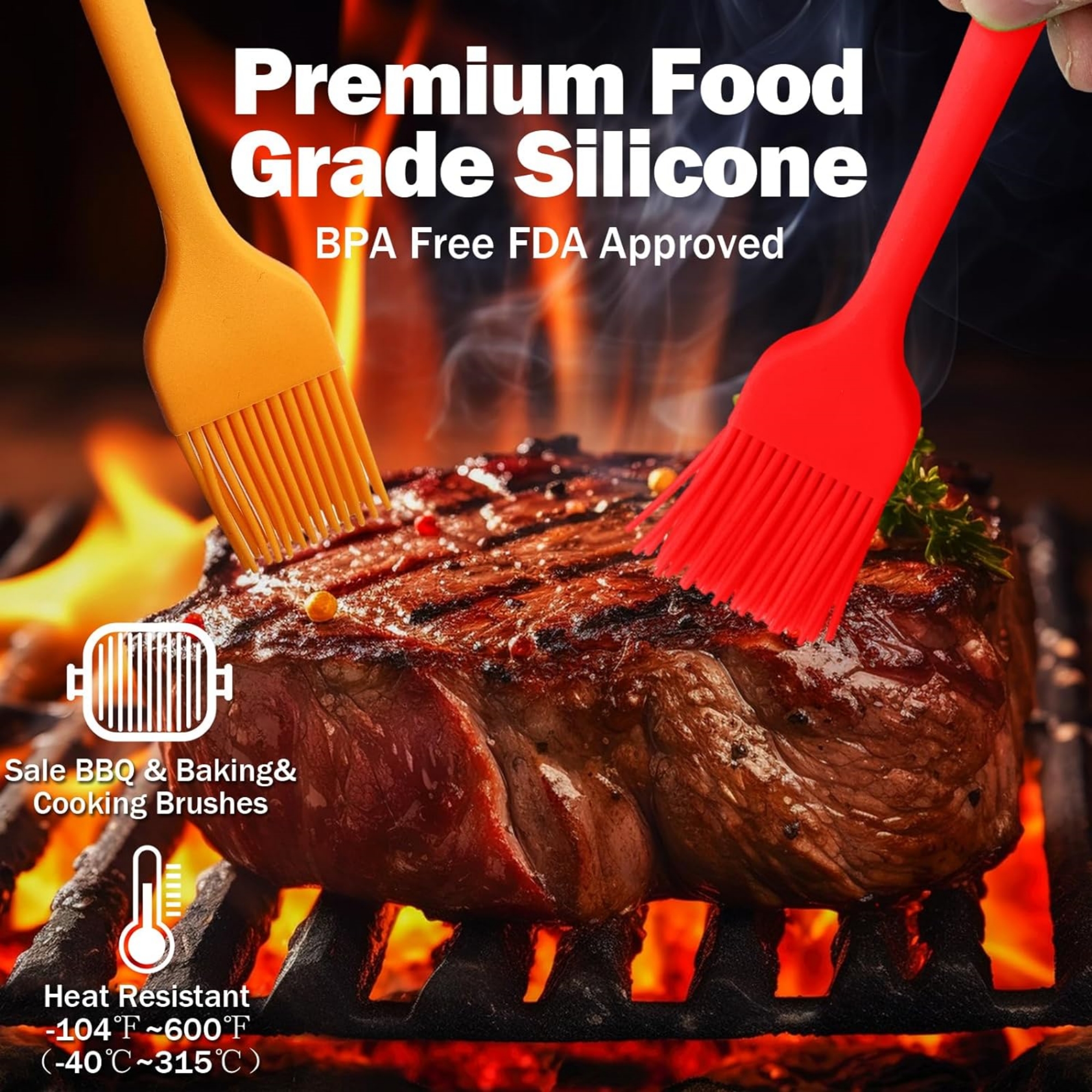 Silicone Basting Pastry Brush 6