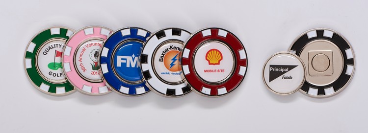 Metal Poker Chip w/Removable Ball Marker 1