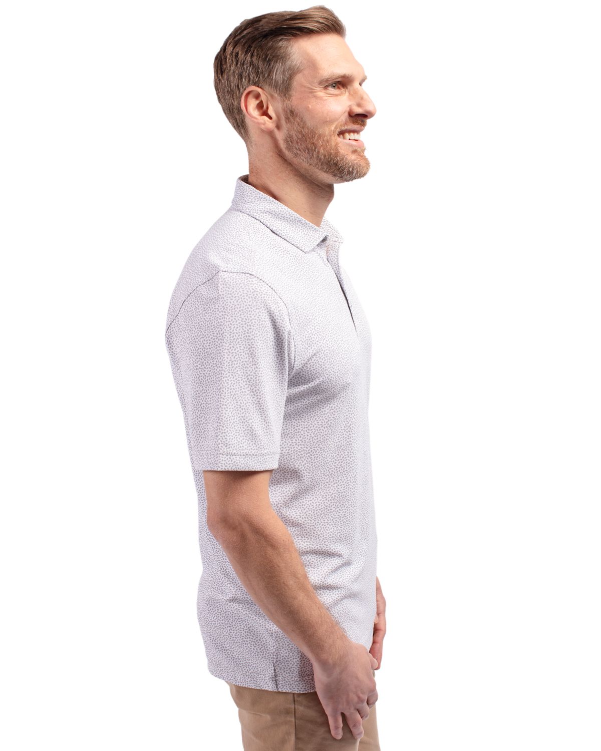 Cutter & Buck Virtue Recycled Botanical Print Featherlight Pique Mens  Polo 13