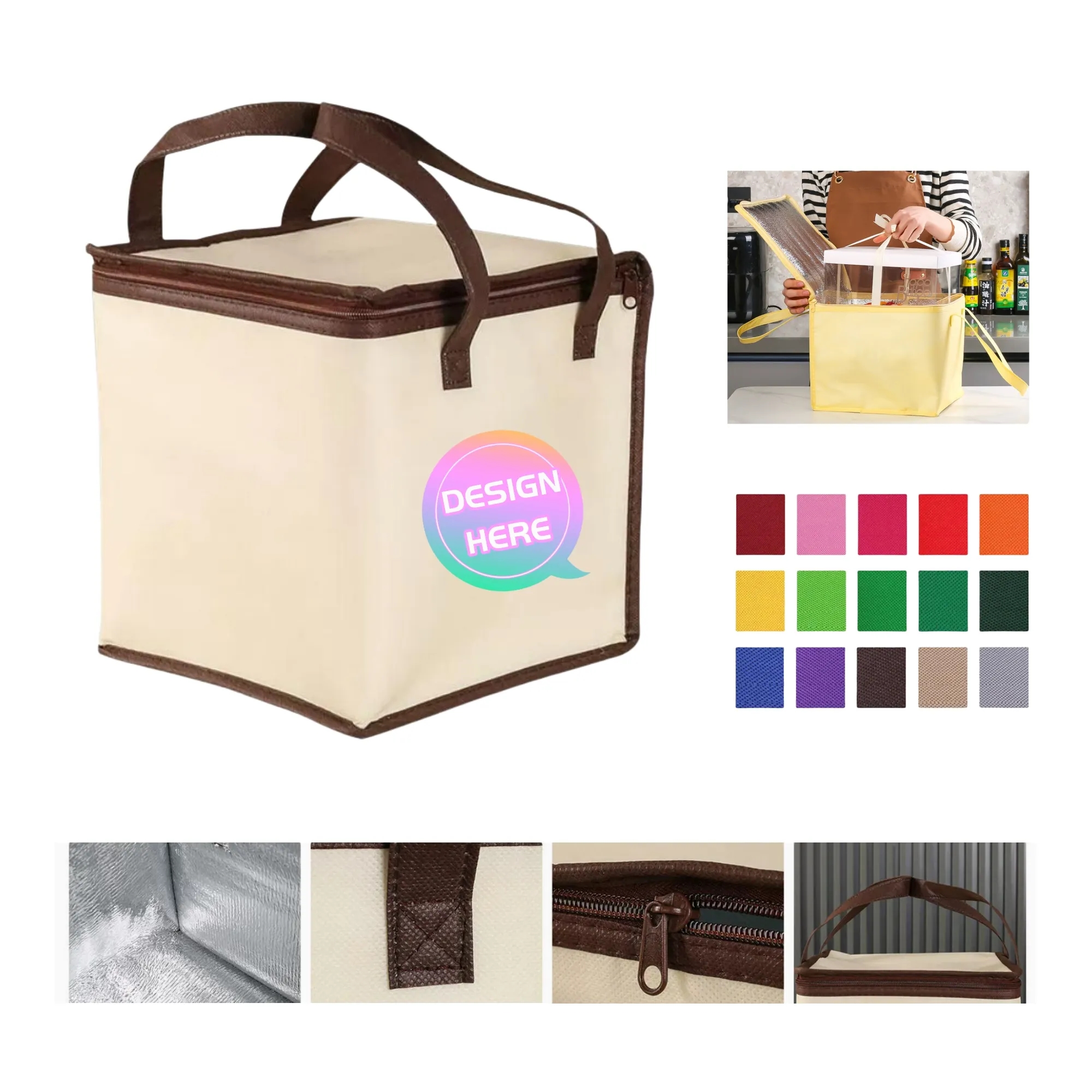 Large Cooler Camping Bag Cake Food Drink 2