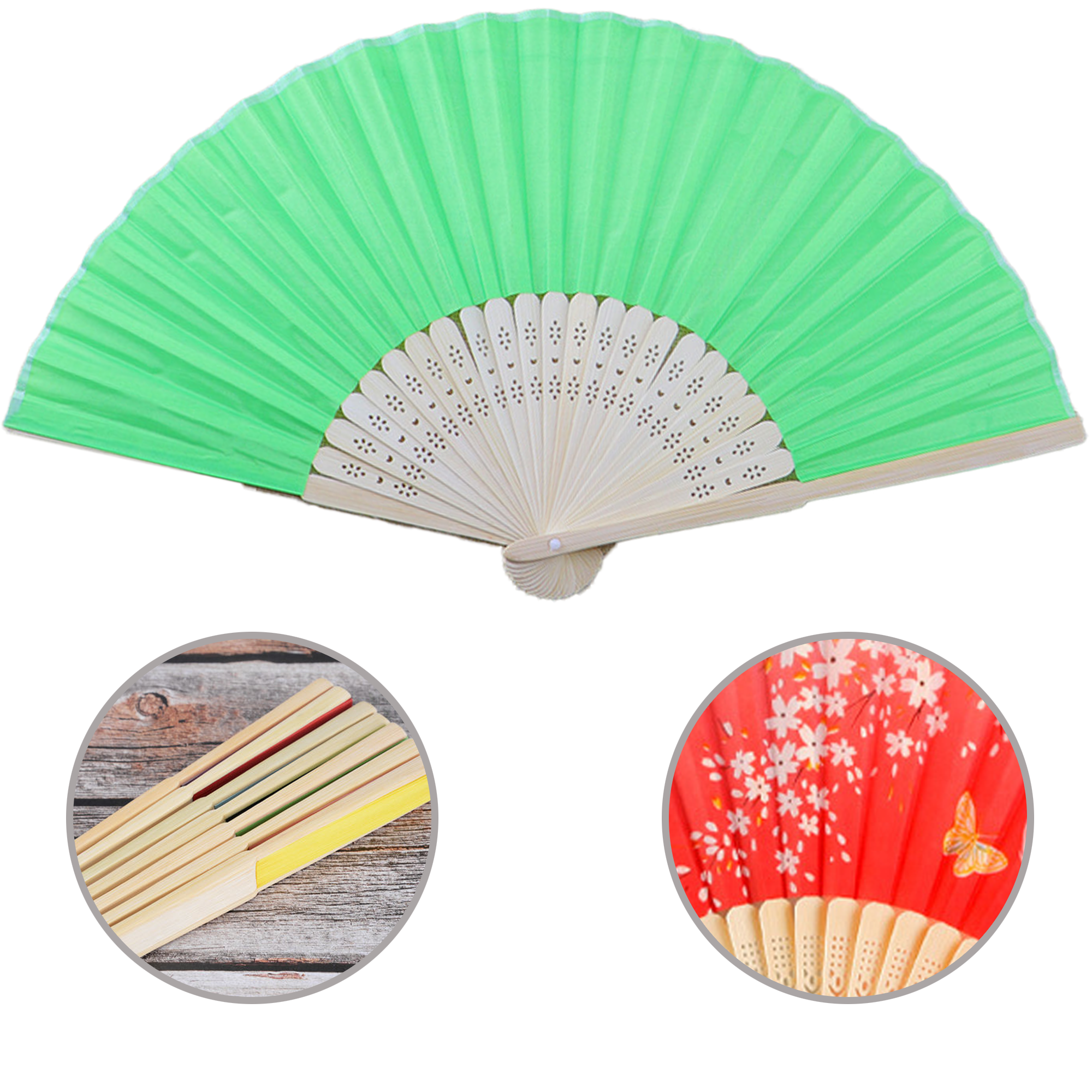 Personalized Bamboo Foldable Fan 4