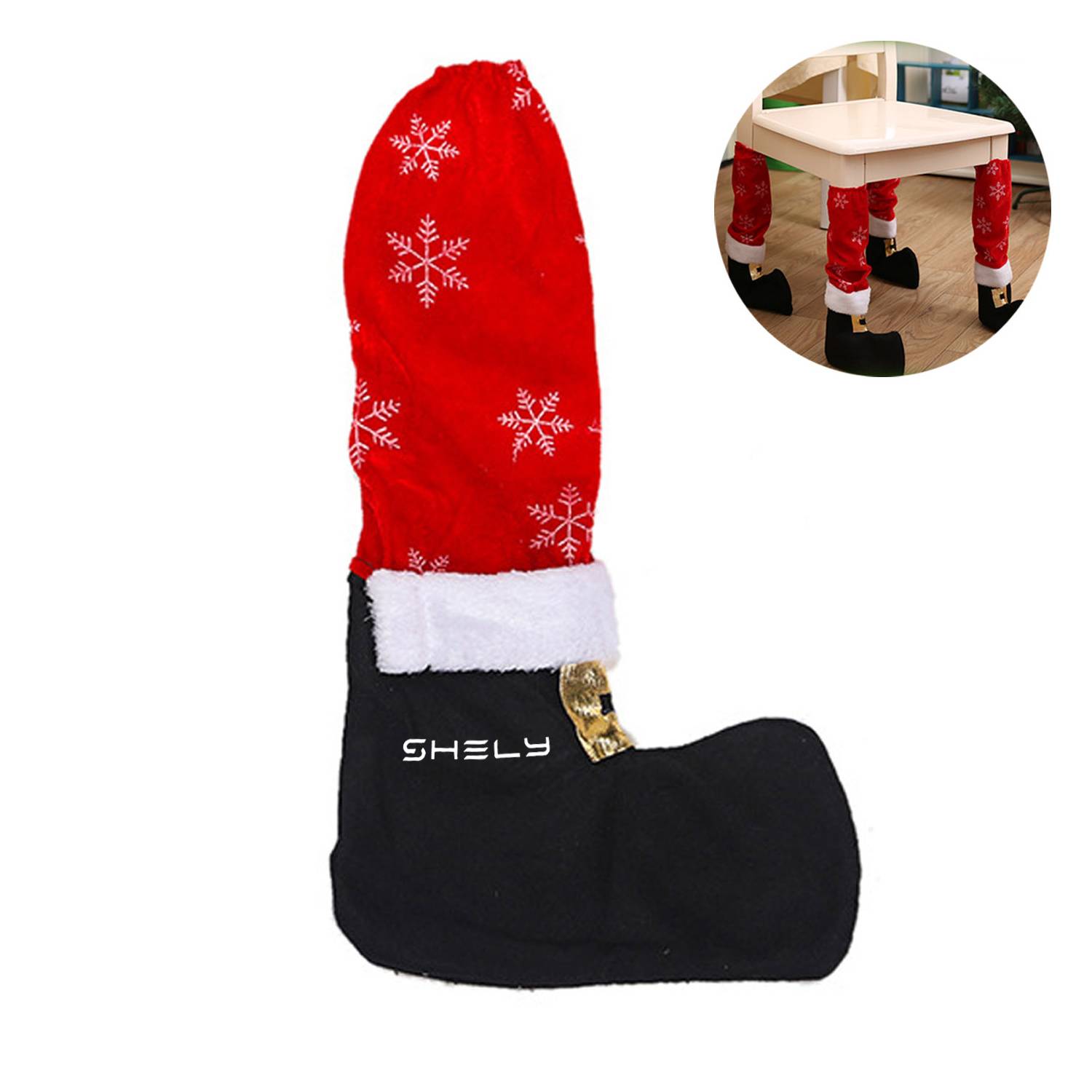 Christmas Table Foot Socks Chair Leg Covers 4