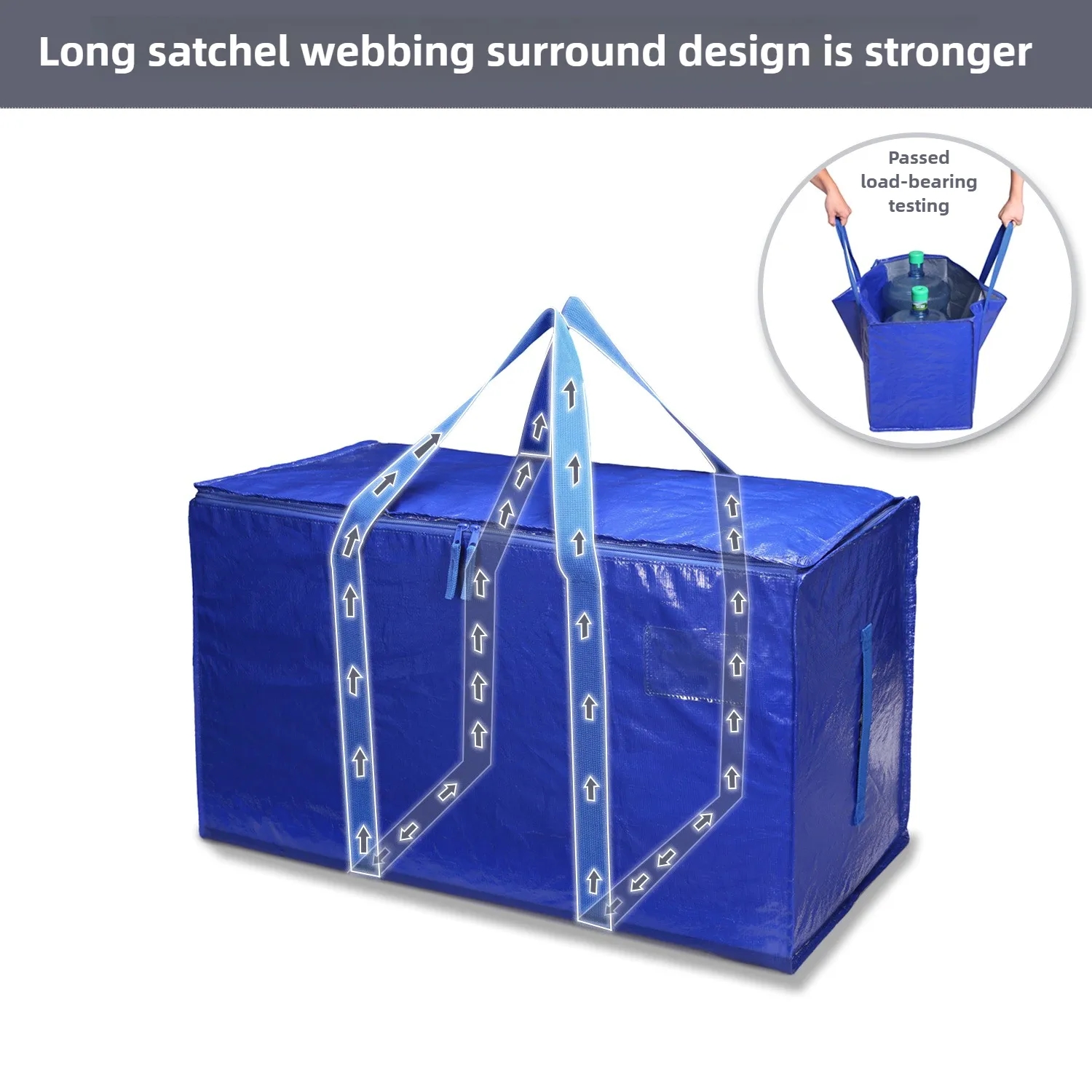 Extra Large Moving Bags with Zippers Heavy Duty Waterproof Storage Handles 3