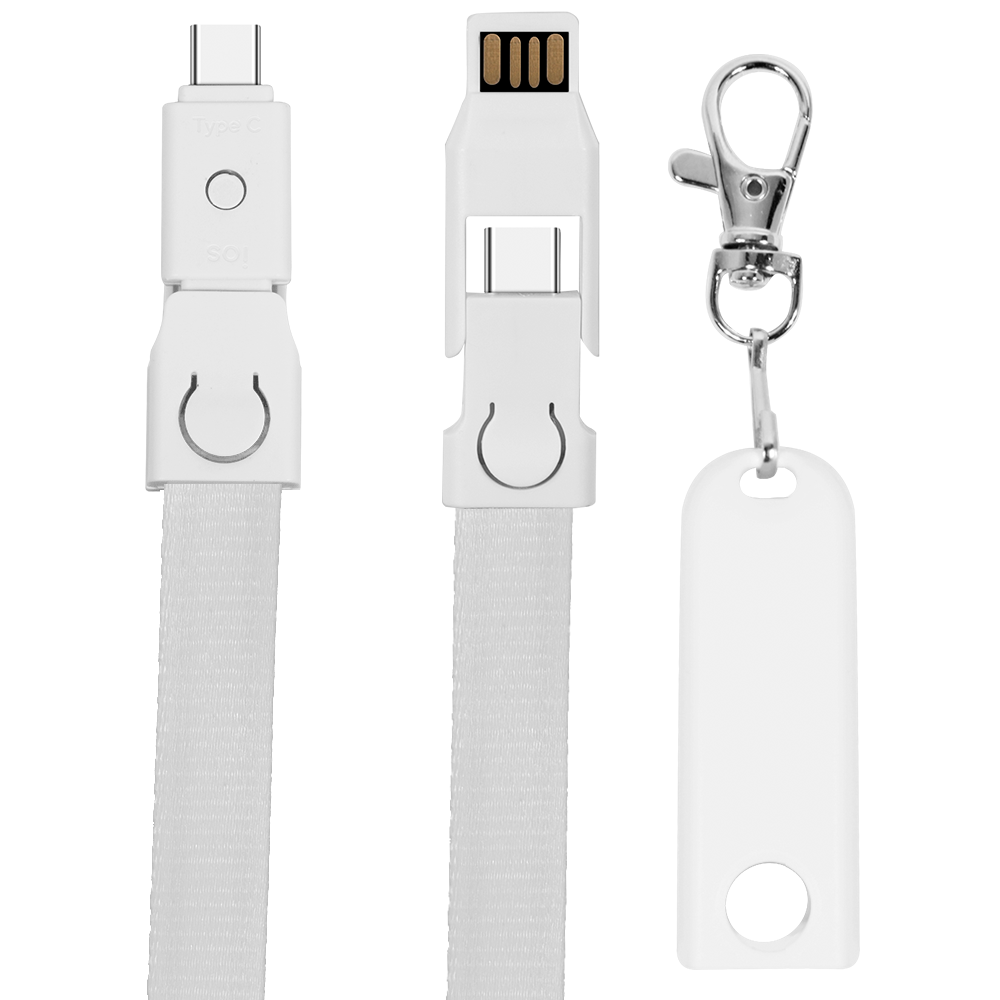 Justine Street 900cm Lanyard, 4in1 Charging Cable w/ USB Tip and Type C 17