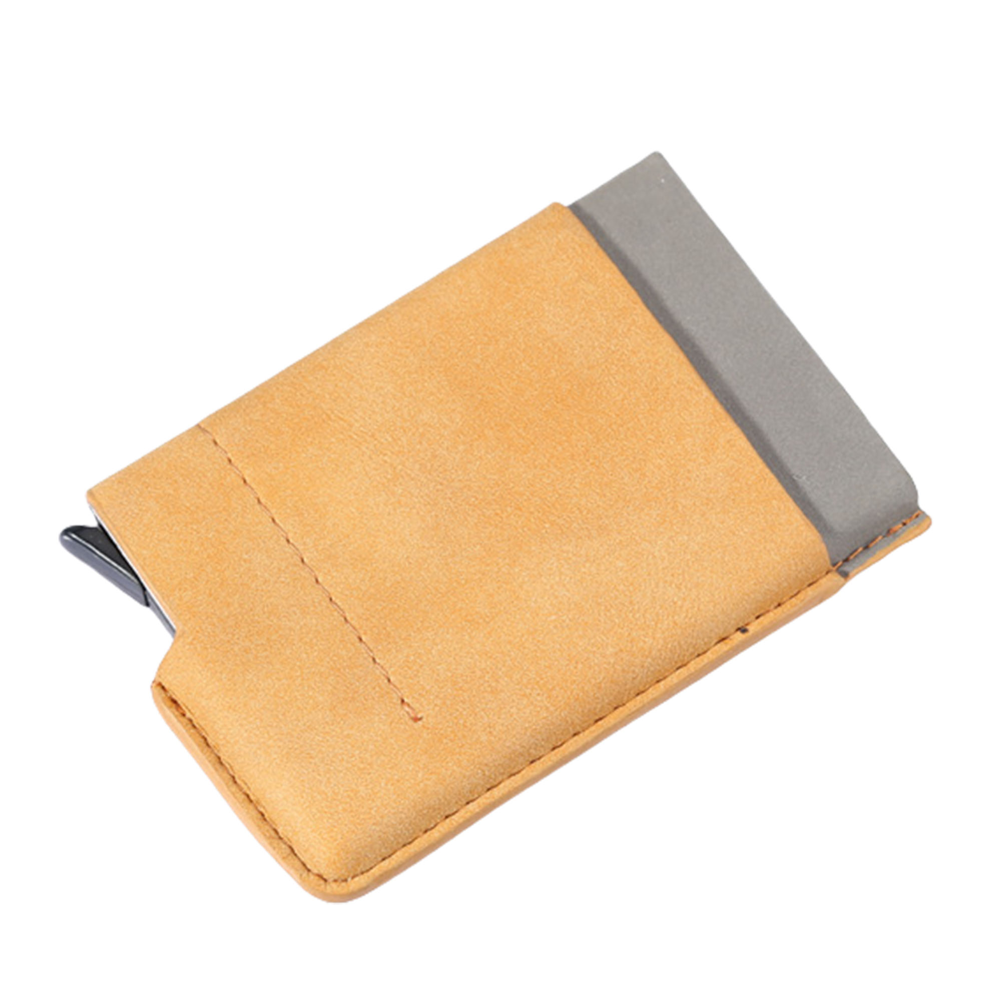 Vintage RFID Blocking Aluminum Card Holder Wallet - PU Leather Multi Slot ID Credit Card Case 6