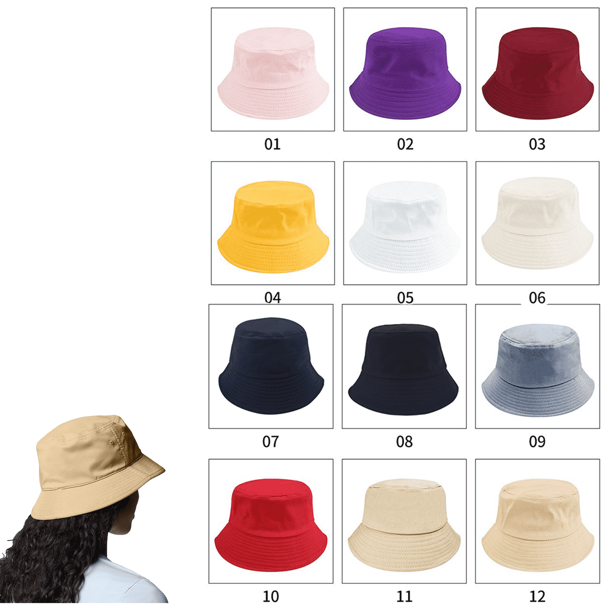 Full Color Cotton Fisherman Bucket Hat 6