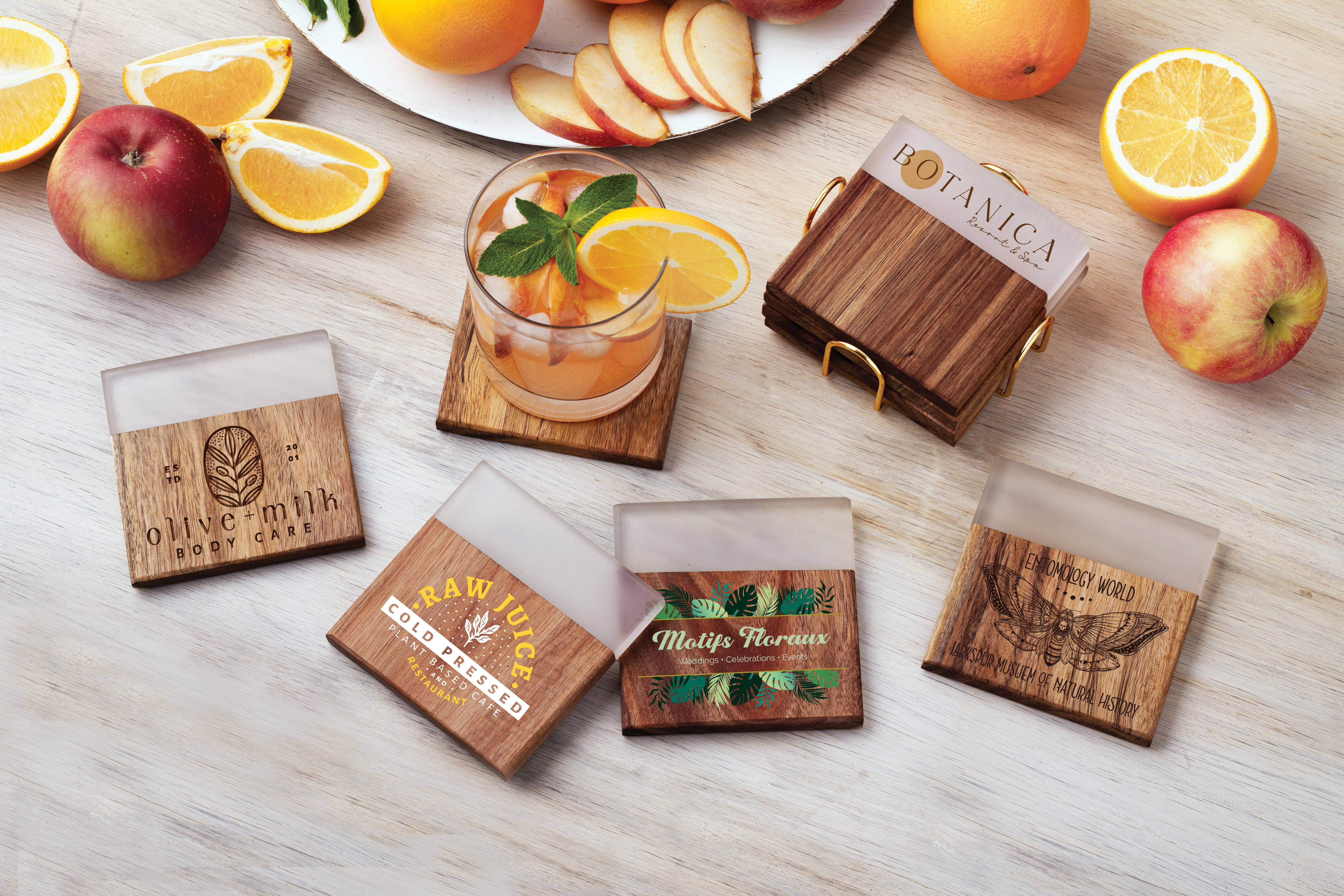 Acacia Wood and Resin Coaster 5