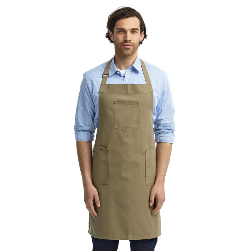 Artisan Collection By Reprime Unisex Cotton Chino Bib Apron 30