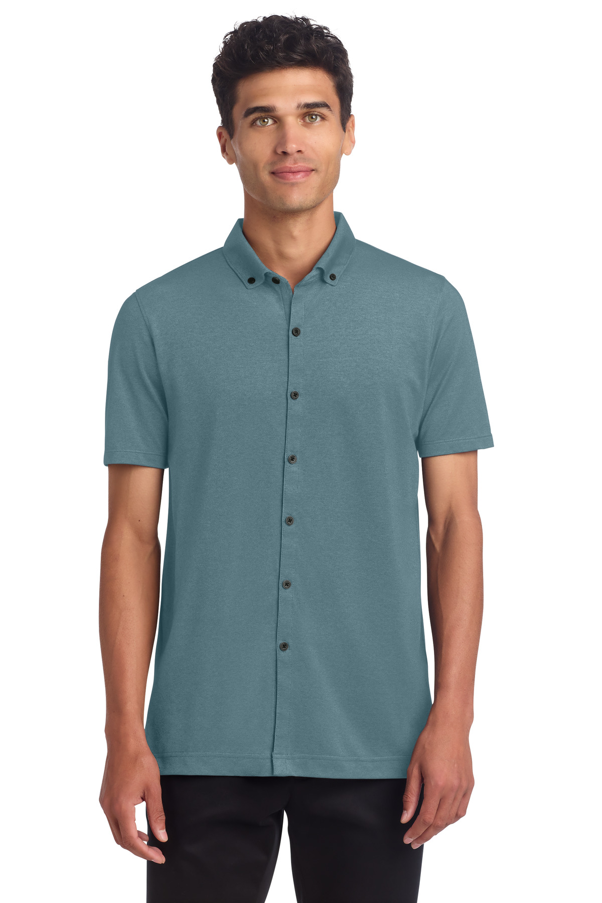 Mercer+Mettle Stretch Pique Full-Button Polo MM1006 58