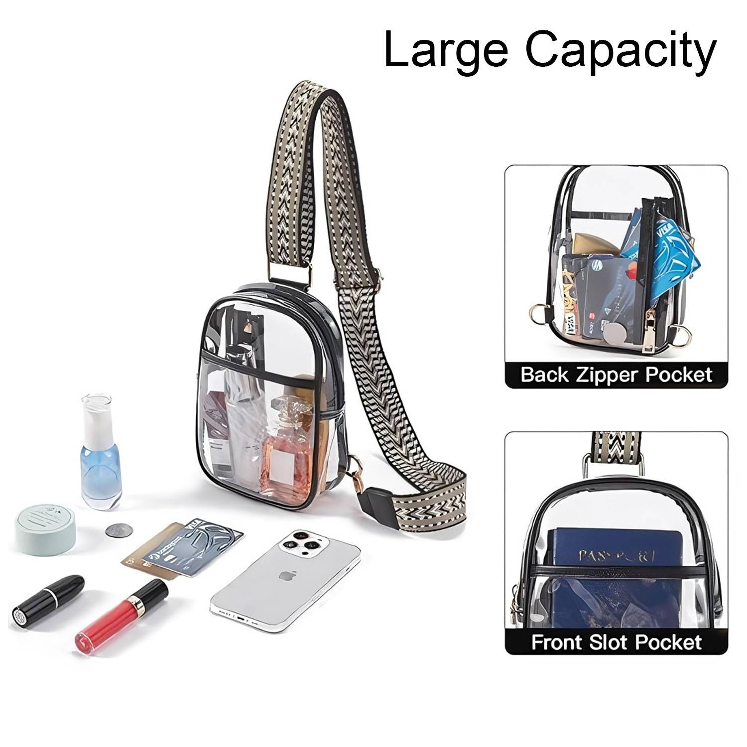 TPU waterproof Outdoor Clear Sling Bag 7