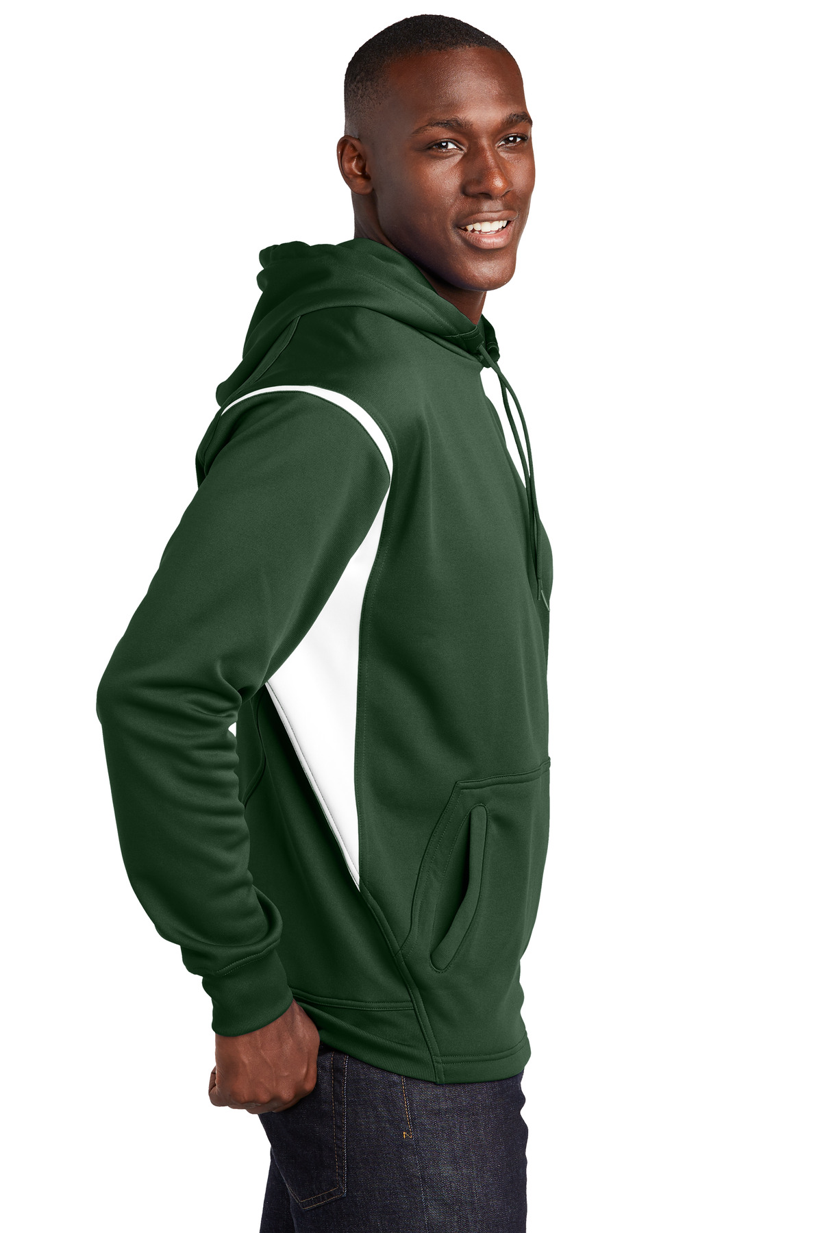 Sport-Tek Tech Fleece Colorblock Hooded Sweatshirt. F246 29