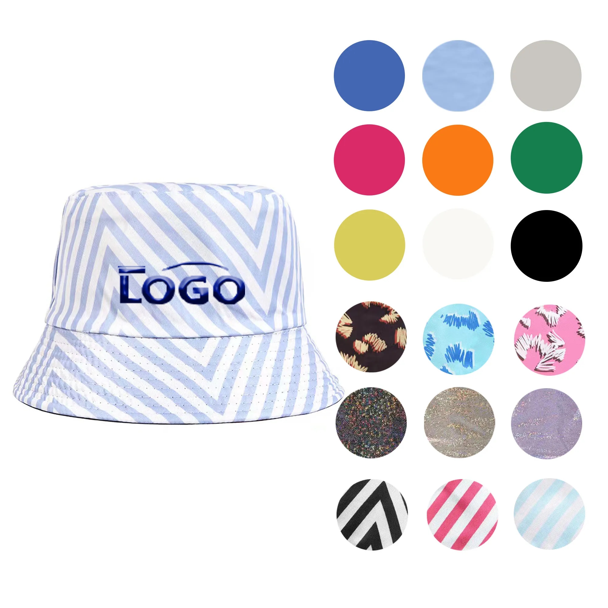 22.5" Cotton Sun Bucket Hat 6