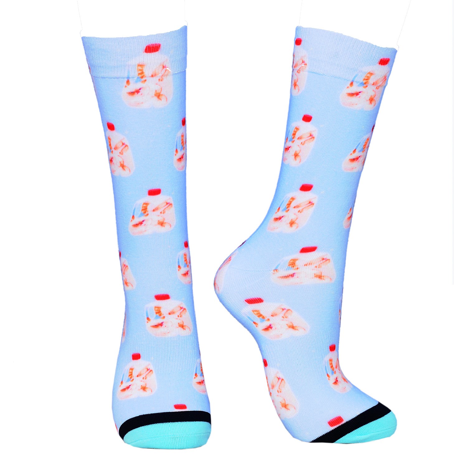 Crew 360 digital print colored toe unisex socks 7