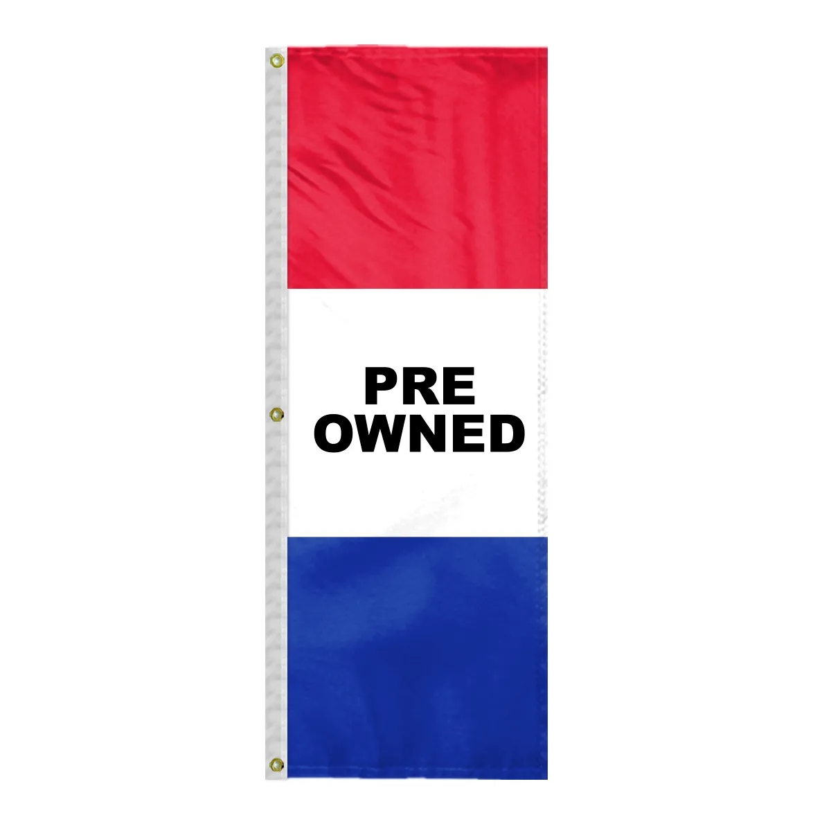 8' x 28" (3) Sewn Stripes Horizontal Message Flags 18