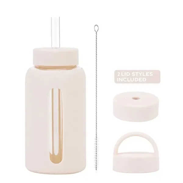 Silicone Sleeve Glass Cup with 20 oz Eco-Friendly Reusable 6