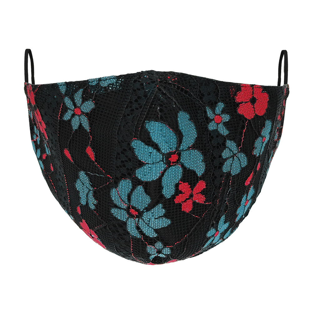 2 ply Lace Adults Face Mask w/Filter Pocket 5