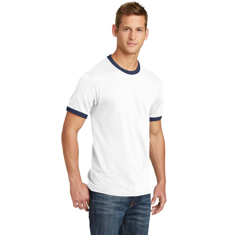 Port & Company Core Cotton Ringer Tee. 31