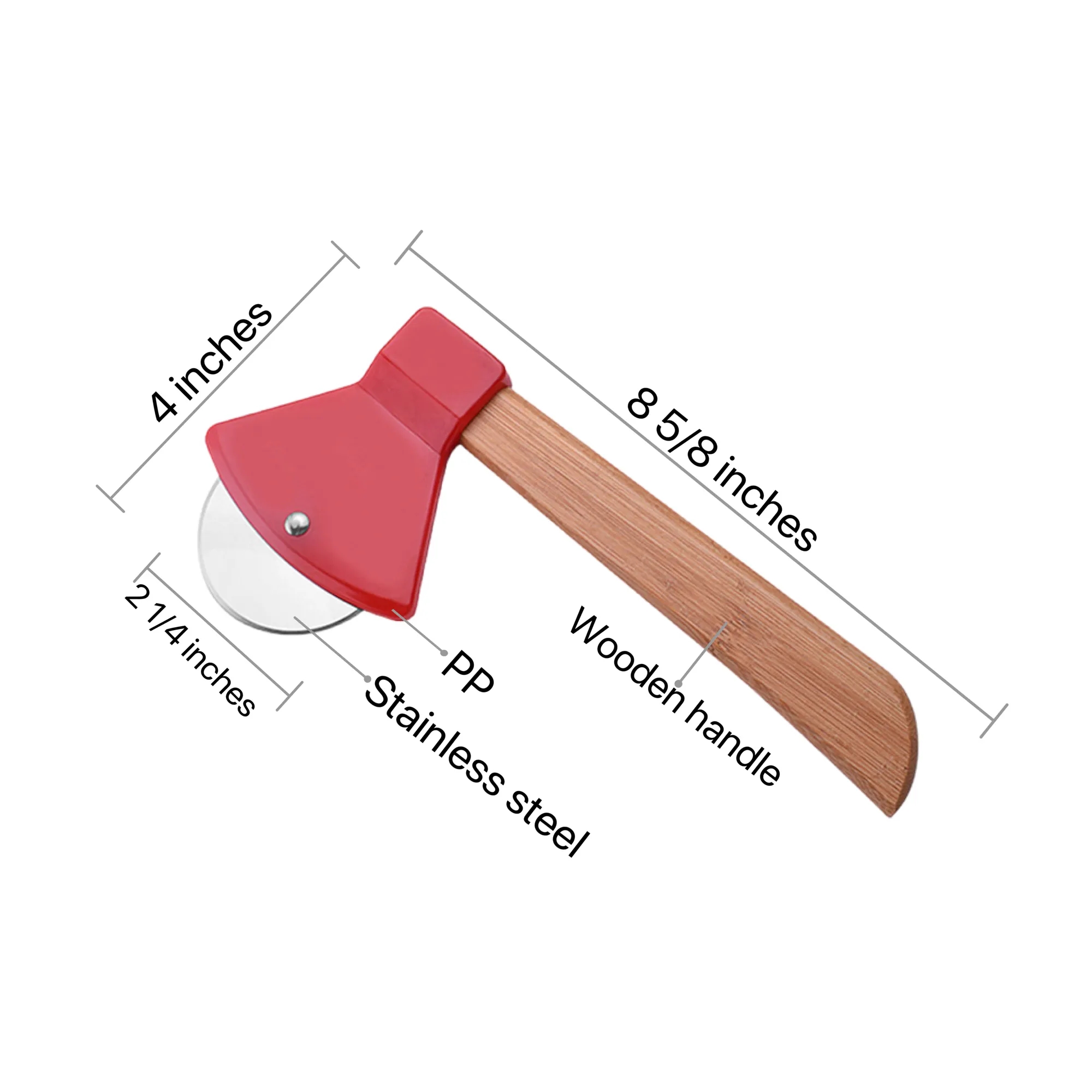 MOQ 50 Pricebuster Full color Axe Shaped Pizza Cutter 8