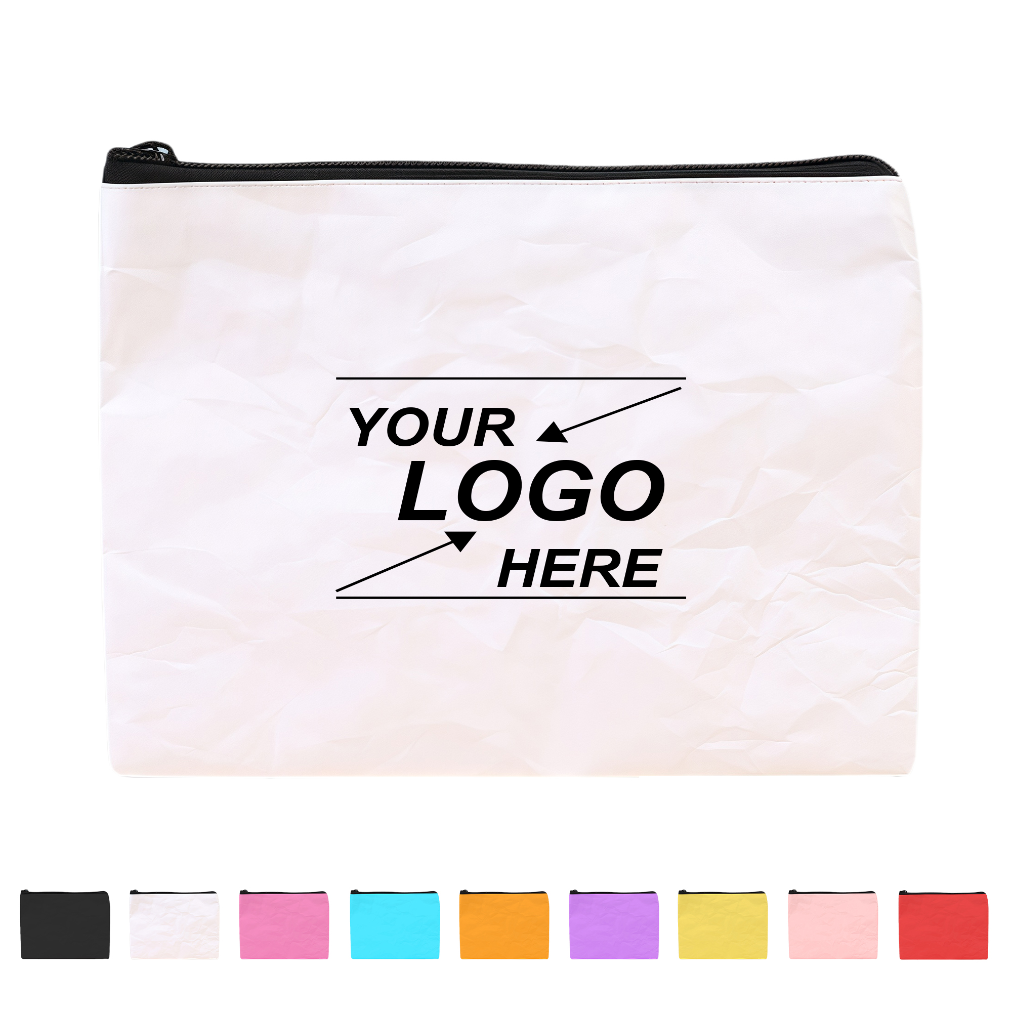 Durable Tyvek Pencil Pouch Denim Style Makeup Bag Large Capacity Waterproof Toiletry Organizer 5