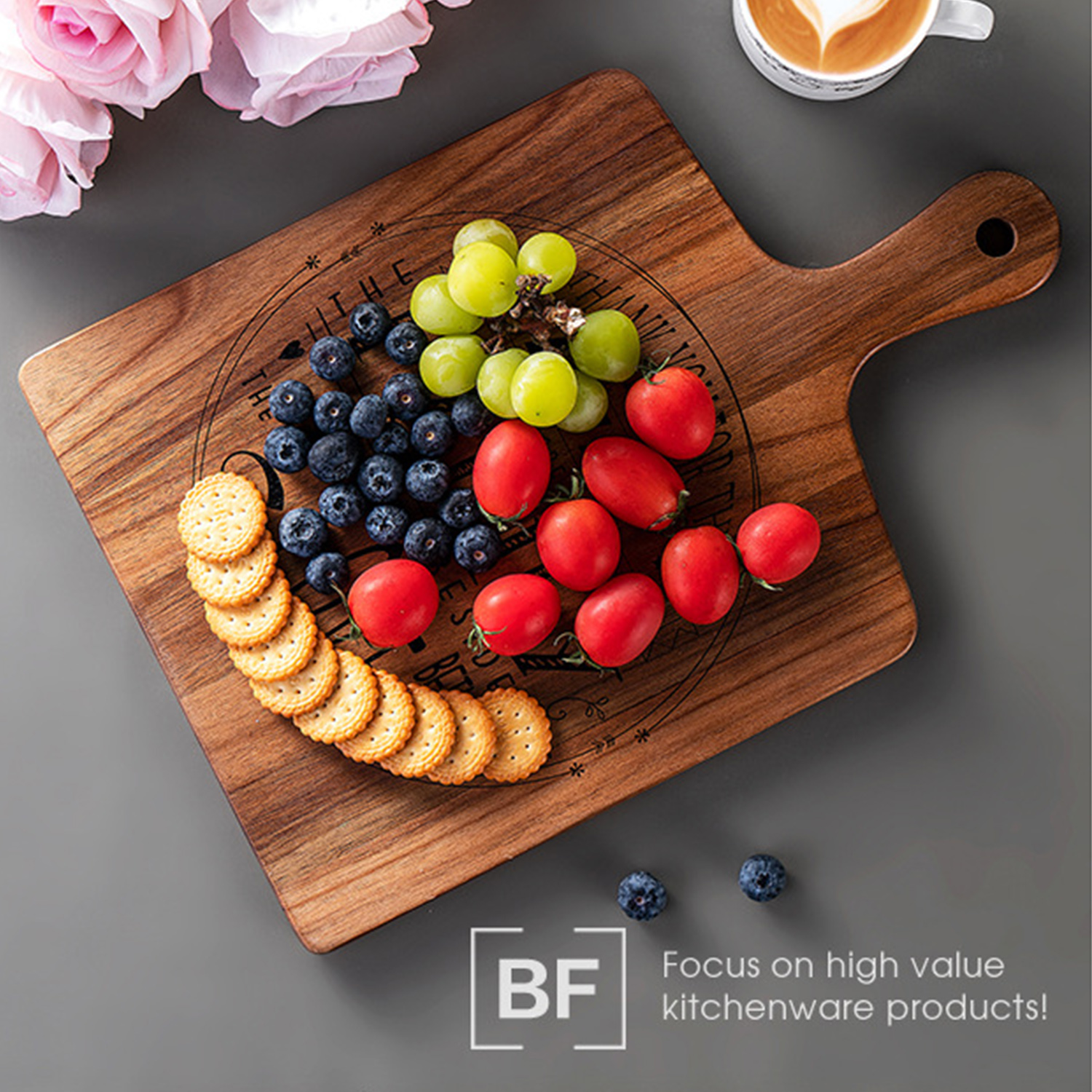 Acacia Wood Food Tray Cutting Board 5