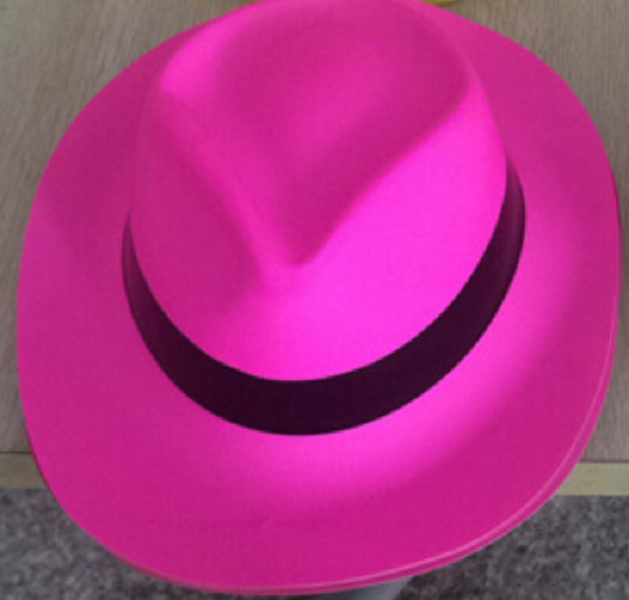 Neon Plastic Fedora Hat 5