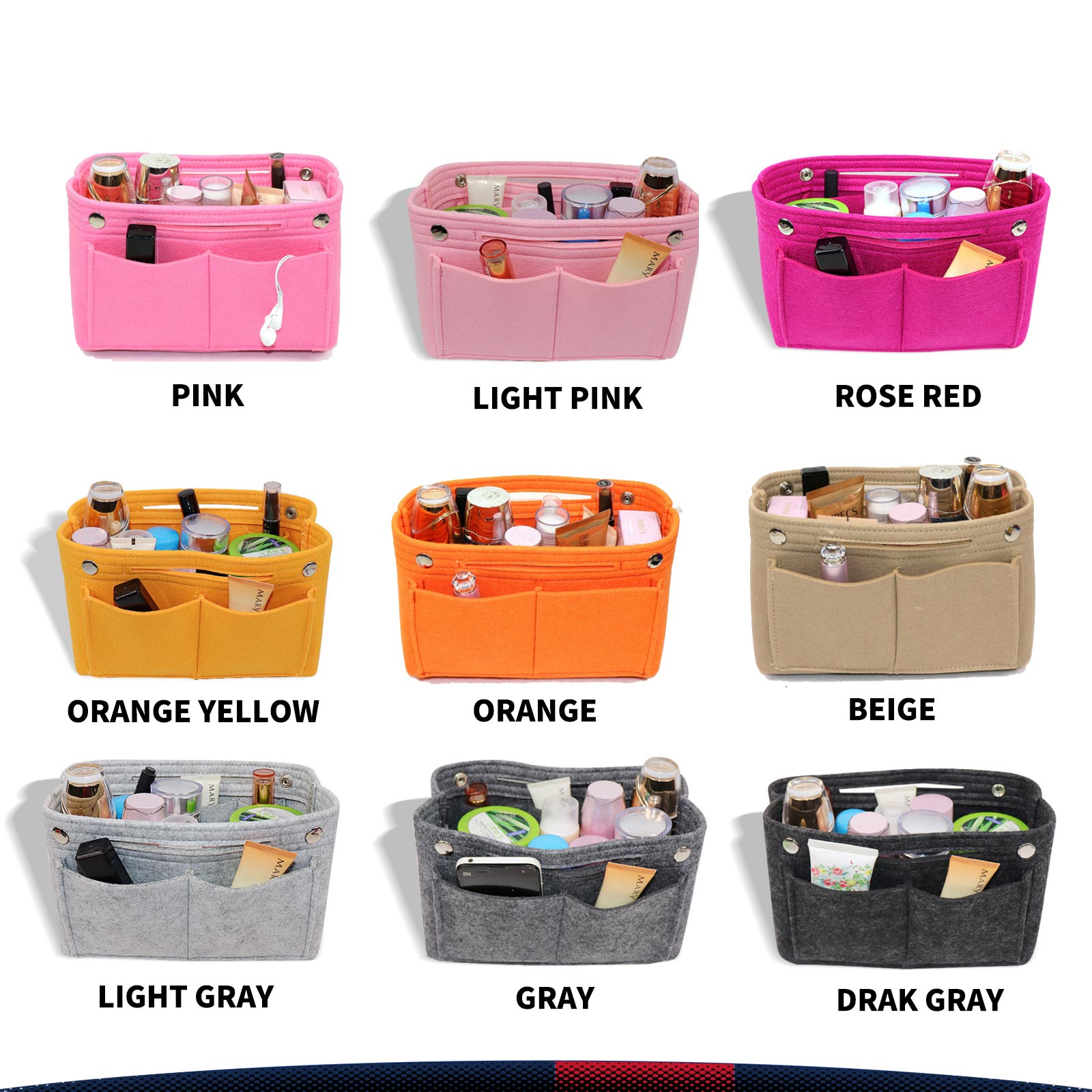 Cavina Felt Cosmetic Organizer 4