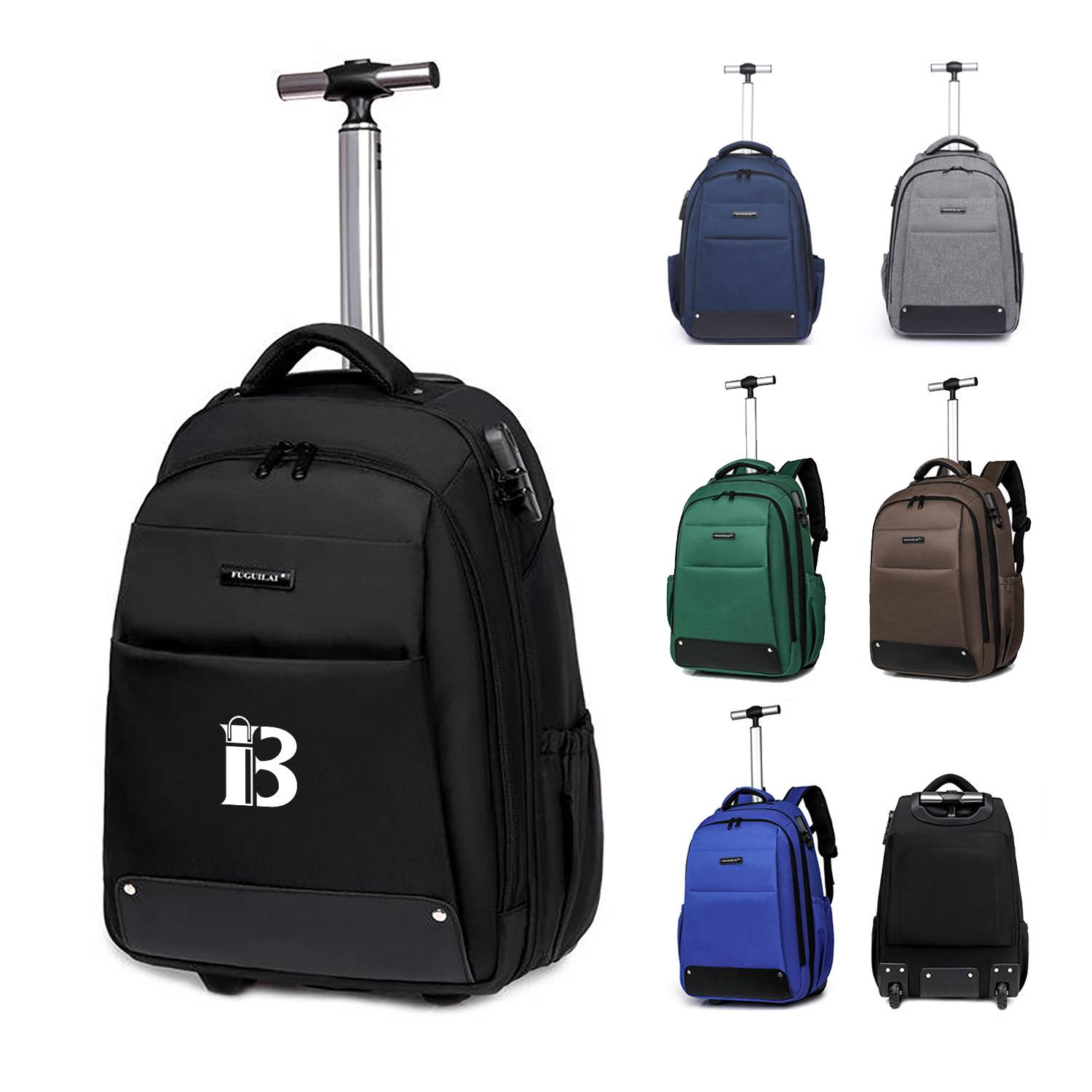 Large Capacity Oxford Travel Trolley Backpack 3