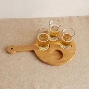 Durable Party Bamboo Drinking Games Beer Cup Flight Holder 2