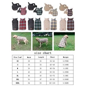 Reversible British Style Plaid Dog Vest 3