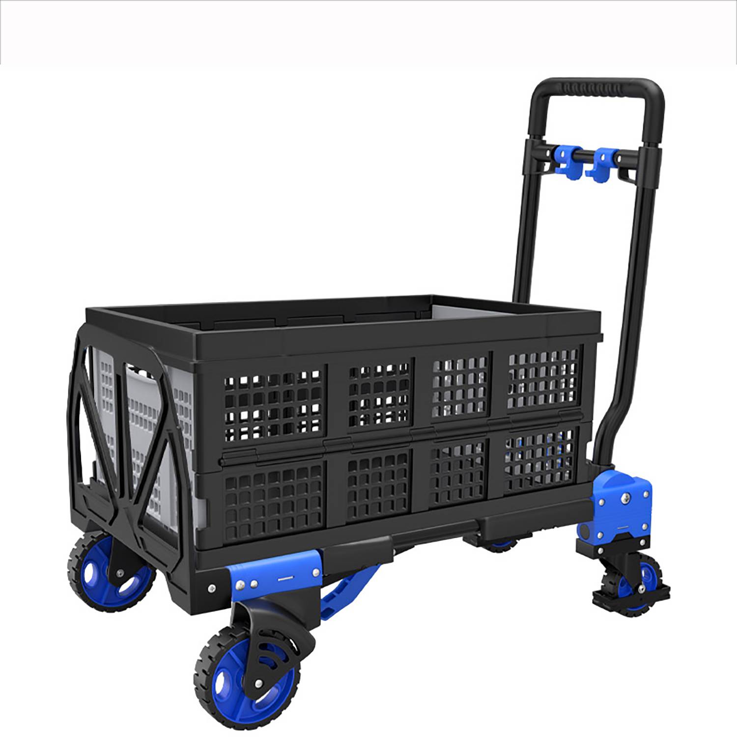 Household Foldable Portable Hand Cart W/ Basket 3