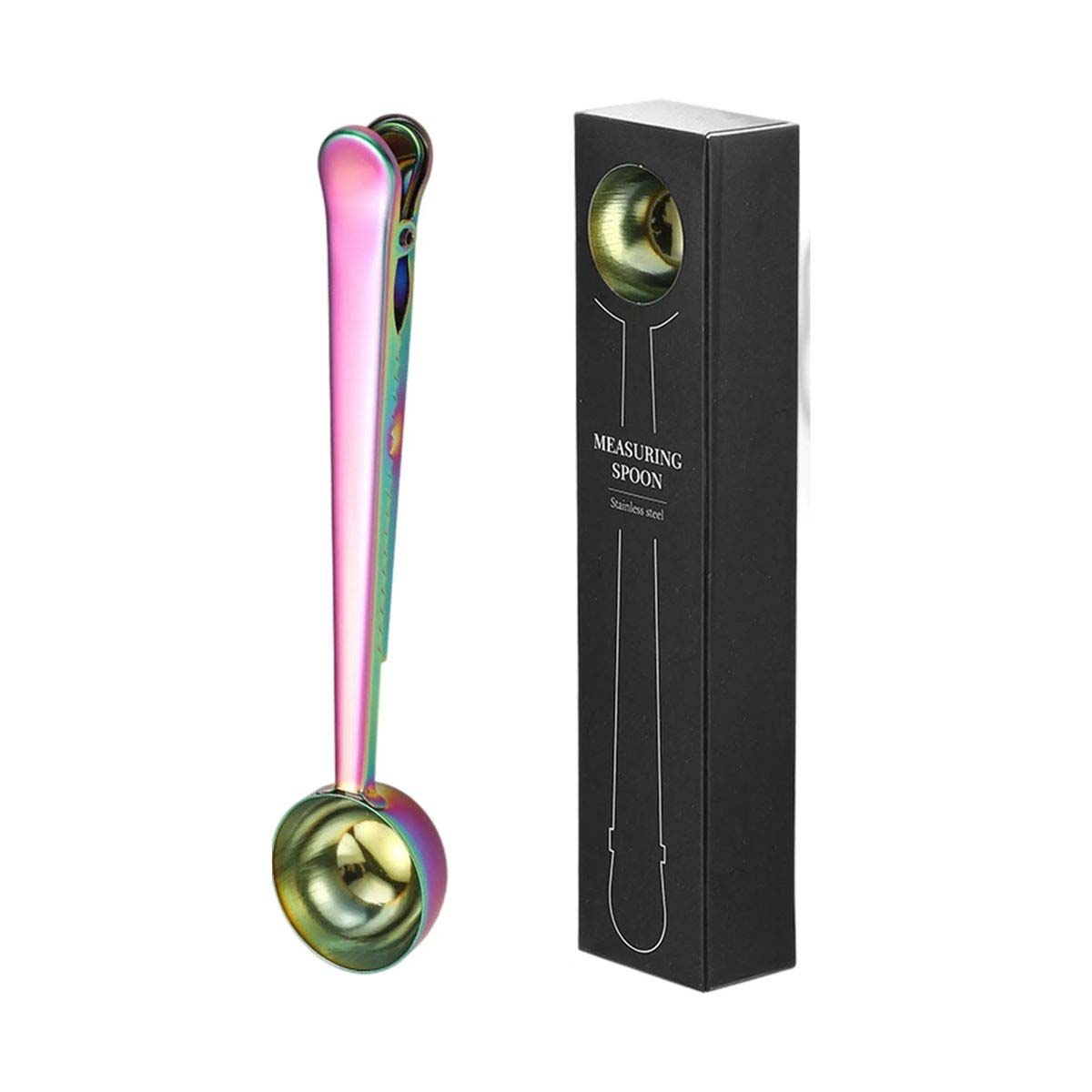 Polished Stainless Steel Coffee Spoon and Clip 7