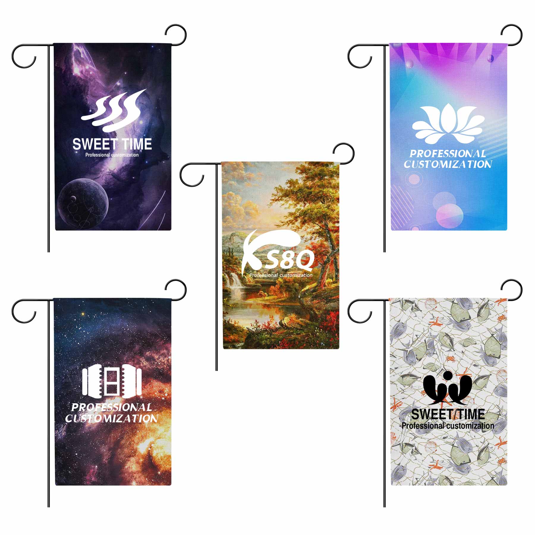 Custom Double-Side Flax Garden Flags 1