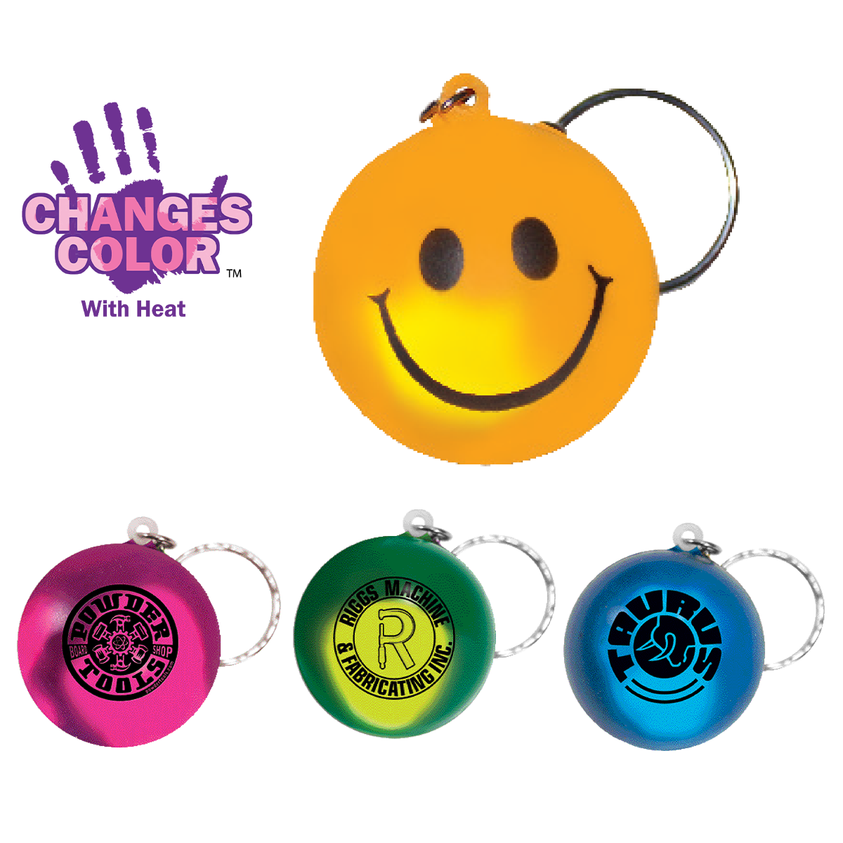 Mood™ Smiley Face Stress Key Chain 1