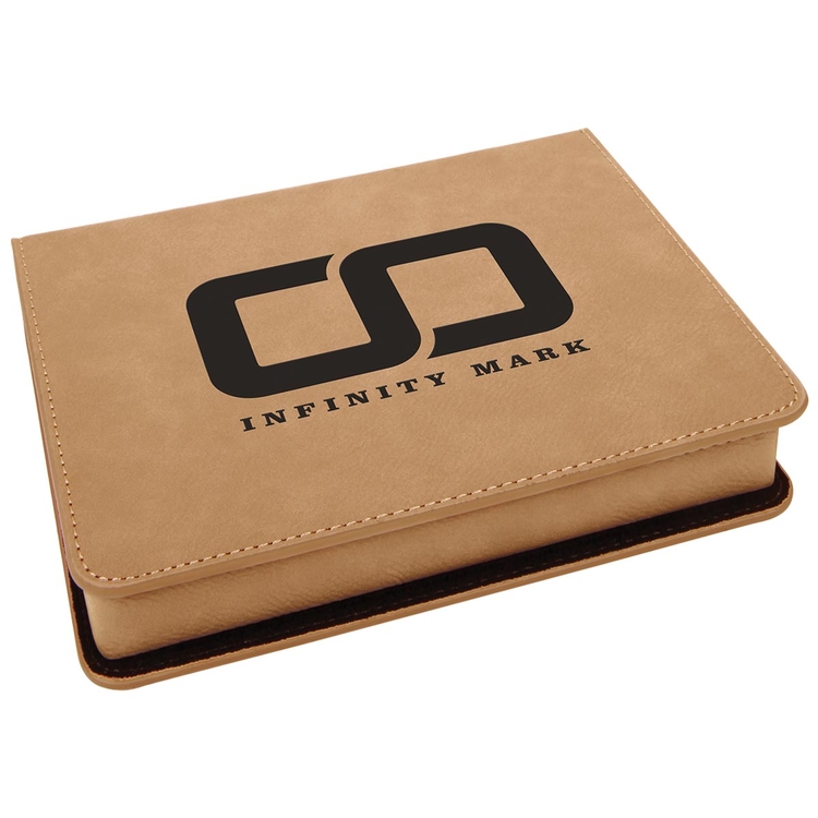 Light Brown Leatherette 4-Piece Wine Tool Set