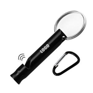 Compact Aluminum Alloy Whistle With Carabiner Attachment 11
