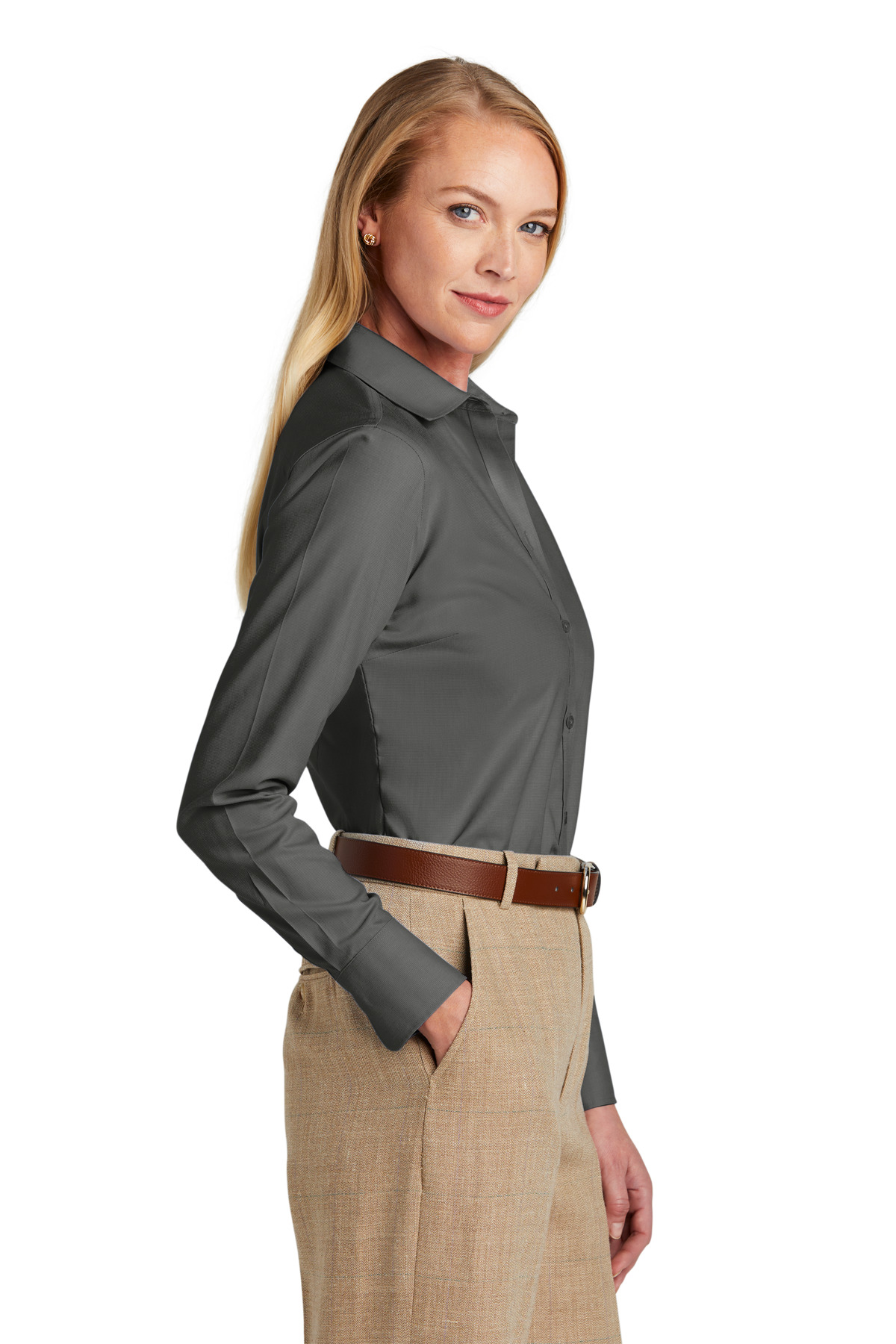 Brooks Brothers Women's Wrinkle-Free Stretch Nailhead Shirt BB18003 18