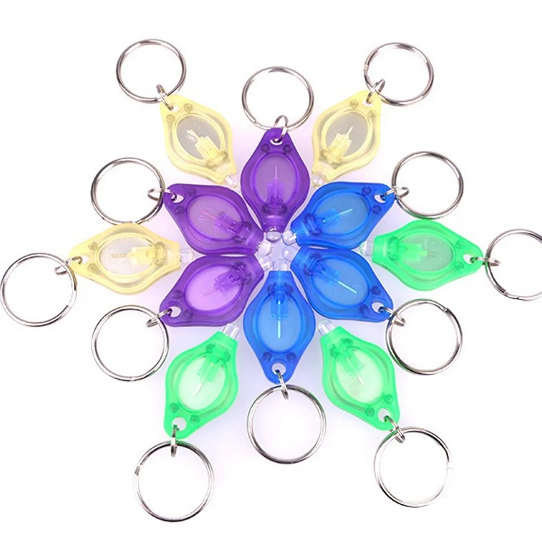 Portable diamond LED light key chain 2