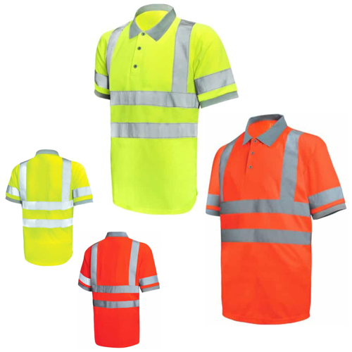 VISIPRO Short Sleeve Reflective Safety Polo with Bands, 5