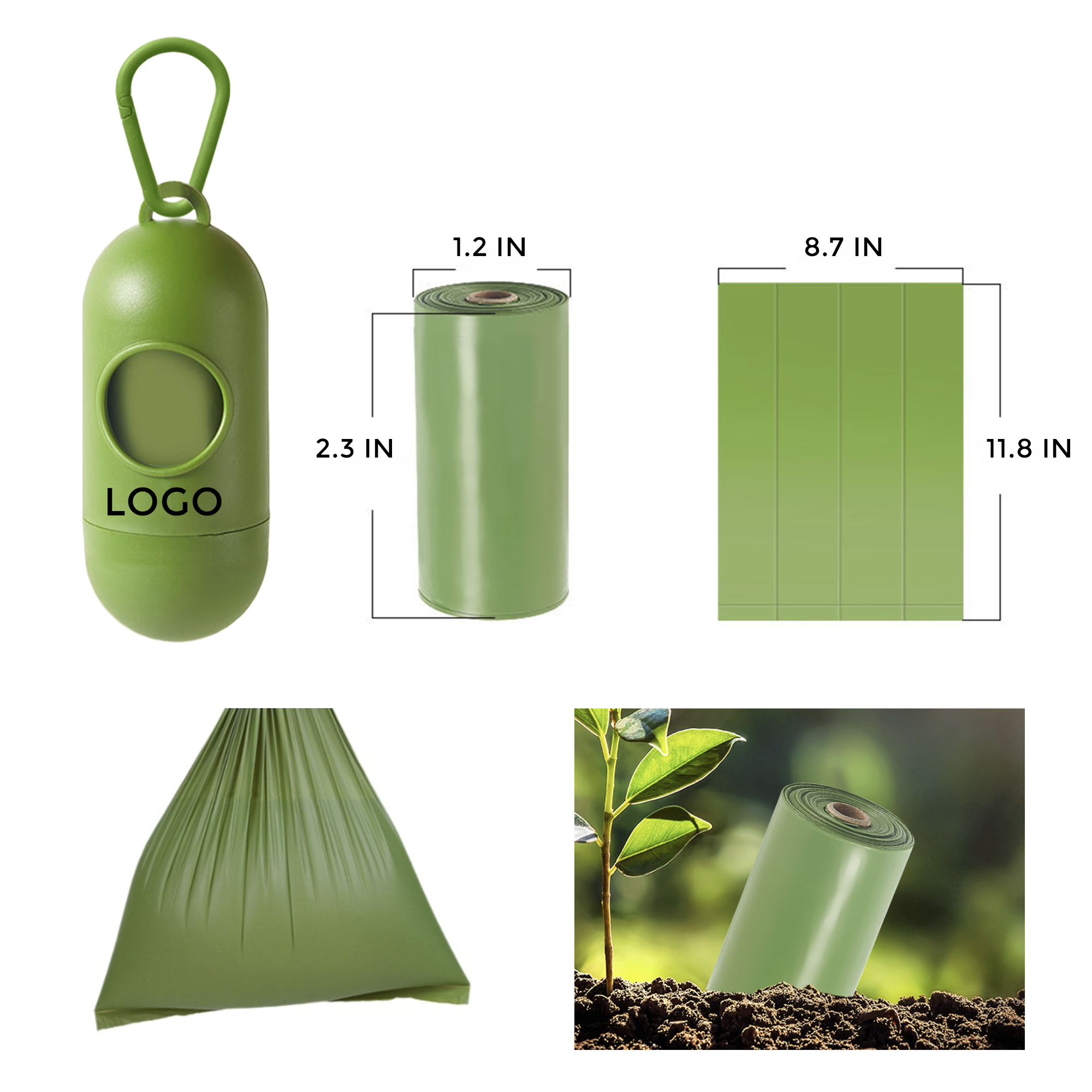 MOQ 10 PCS Durable Compostable Pet Waste Bag 2