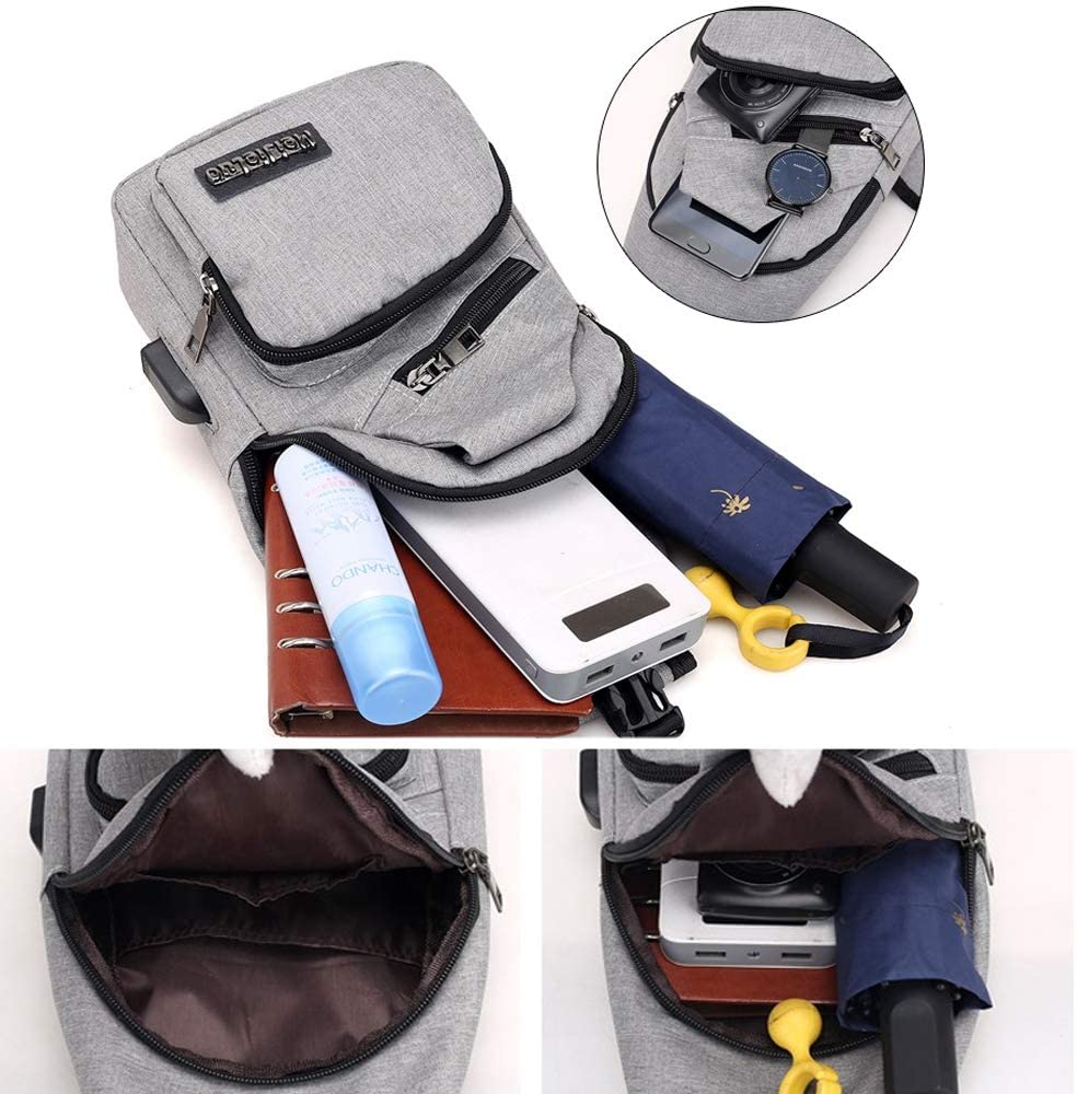 Anti-Theft Chest Bag With USB and Headphone Port 2