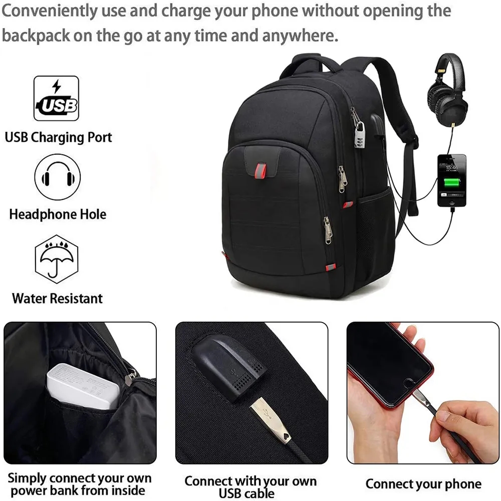Travel Laptop Backpack College School Bags 5
