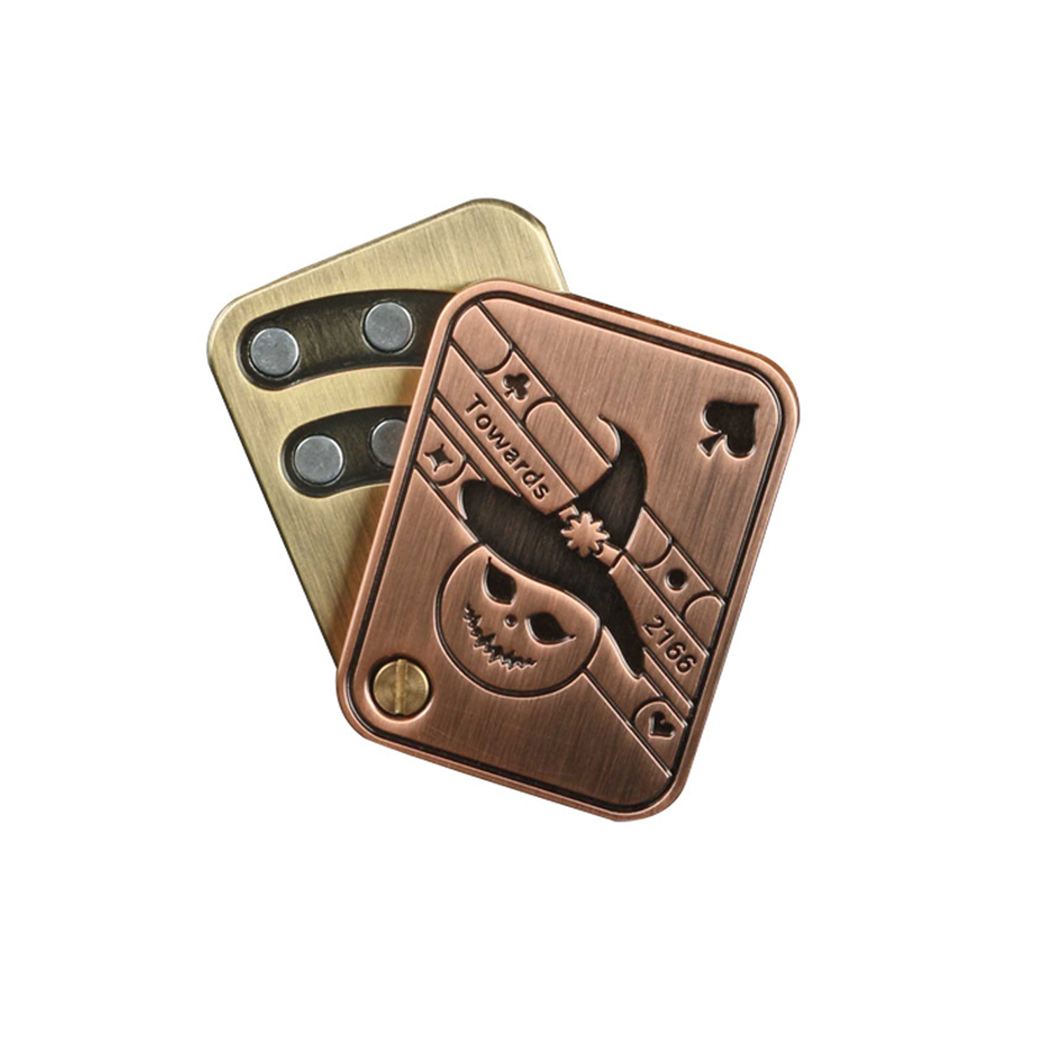 Magnetic Metal Poker Push Card Fidget Slider Toy 6