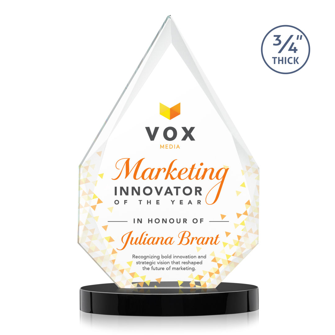 Hawthorne VividPrint™ Award on Alberton Base - Black 2
