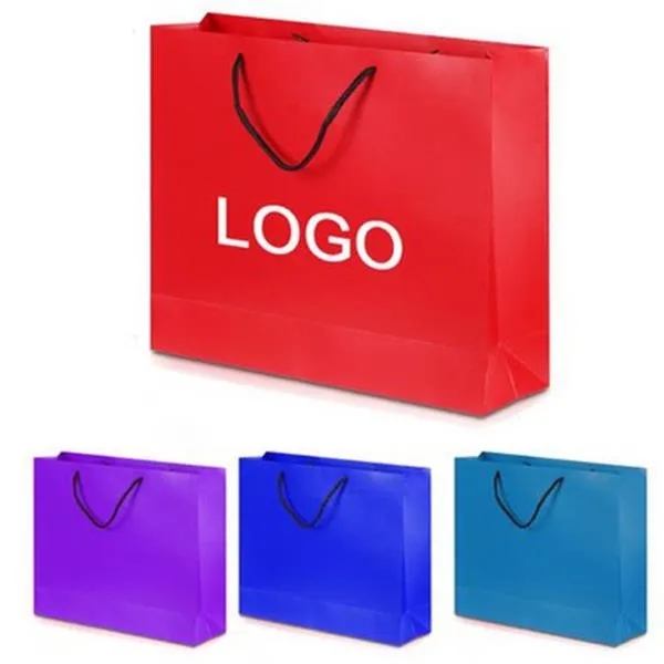Matte Laminated Tote Shopping Bag, custom tote bag with logo imprint 2
