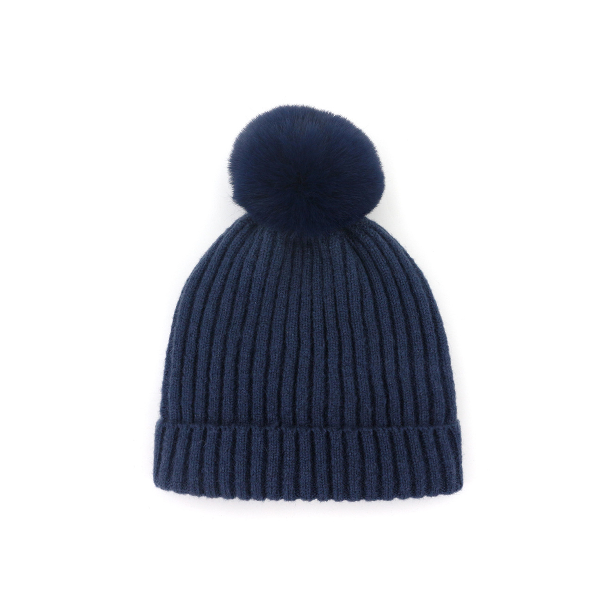 Acrylic Knit Beanie With Pom For Children High Top Style 10