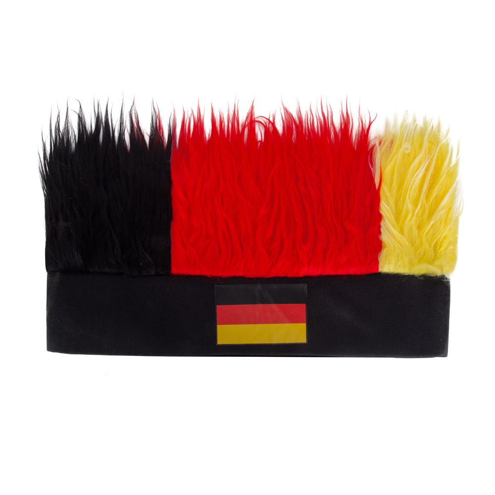 Qatar World Cup National Flag Football Fans Wig 6