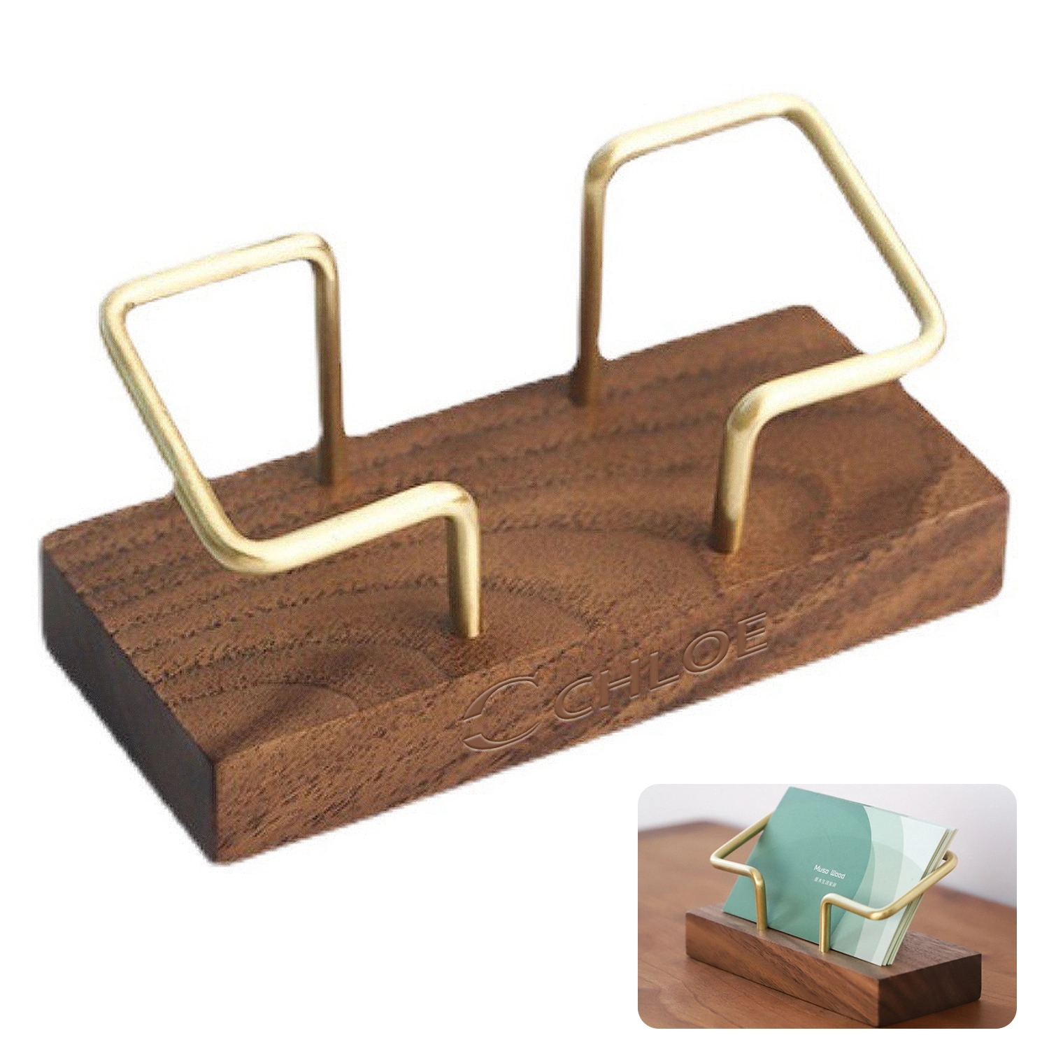 Wood Business Card Holder 1