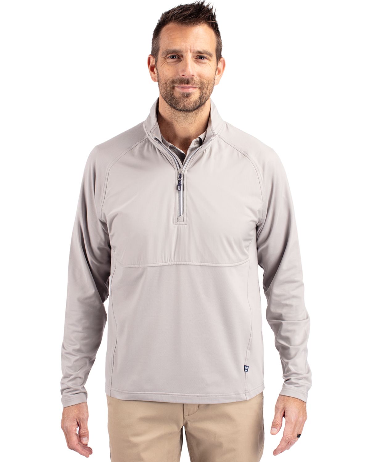Cutter & Buck Adapt Eco Knit Hybrid Recycled Mens Quarter Zip 11