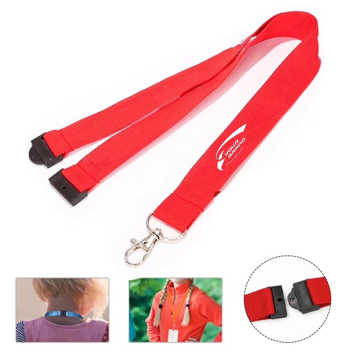 Customized Name & Logo Printed Safety Breakaway Lanyard 1